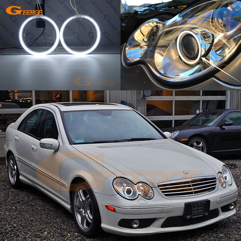 Ксеноновая фара для Mercedes Benz C CLASS W203 C230 C320 C350 C55 C32 2001 2007 отличное сверхъяркое кольцо
