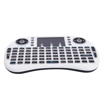 

MINI i8 2.4GHz 3-color Backlight Wireless Keyboard with Touchpad White PUO88