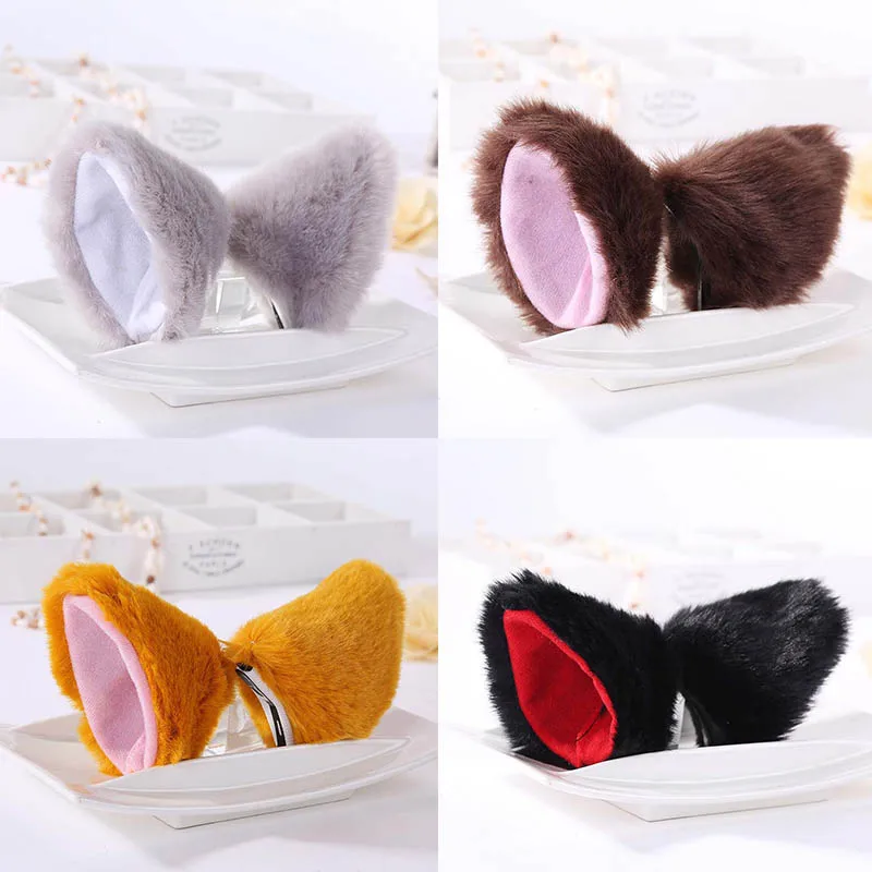 

Women Girl Delicate Cute Kawaii Cat Fox Ears Horns with Hairpin Clips Cosplay Party Headband Halloween Christmas Gift for Kids