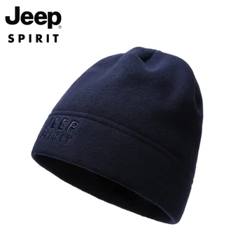 

JEEP SPIRIT Brand Winter Hats Fleece Warm Cap Women's Winter Hat Letter Knitted Winter Cap Gorros Mujer Invierno Beanie One Size