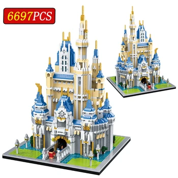 

6697Pcs Princess Castle Building Blocks Girls Series Castle Model Small Mini Bricks Educational Christmas Toys for Children Gift