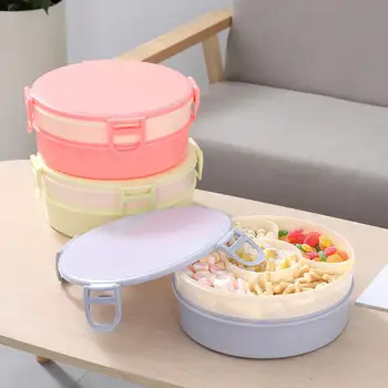 

Double-layer Snack Box Candy Tray Fruit Plate Food Storage Container with Lid For Food Family Dessert Dish Party Home Tray Plate