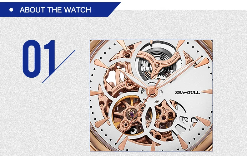 Seagull, женские автоматические механические часы, модные женские часы, тонкий светильник, женские механические часы Time goddess D513.634L