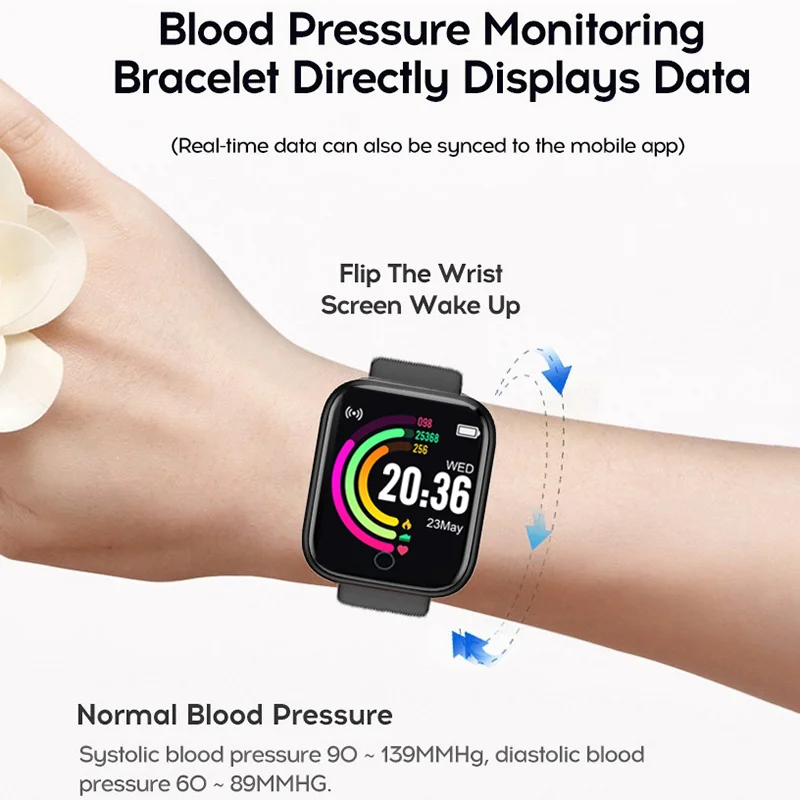 Y68/D20 uomo donna Smart Watch Sport Smart Bracelet wish  cardiofrequenzimetro monitoraggio della pressione sanguigna Fitness Tracker  Smartwatch|Smart Watches| - AliExpress