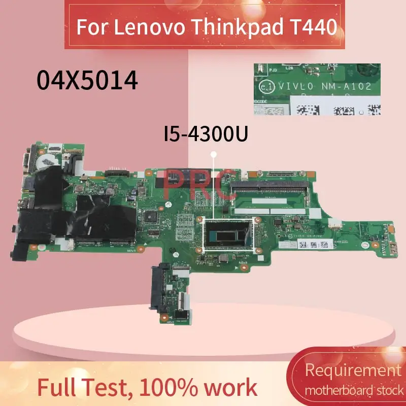 04X5014 материнская плата для ноутбука Lenovo Thinkpad T440 I5-4300U NM-A102 SR1ED DDR3 | Компьютеры и офис