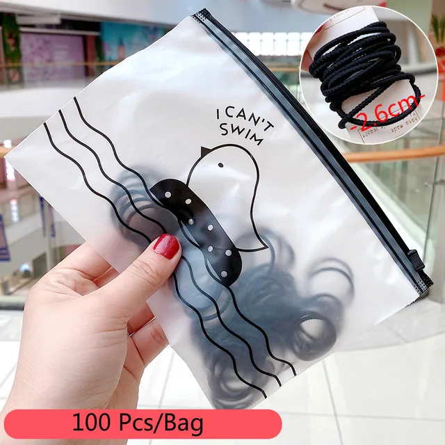 50/100/200 Pcs/Bag Children Cute Candy Cartoon Solid Elastic Hair Bands Girls Lovely Srunchies Rubber Bands Kid Hair Accessories 7-100 Pcs