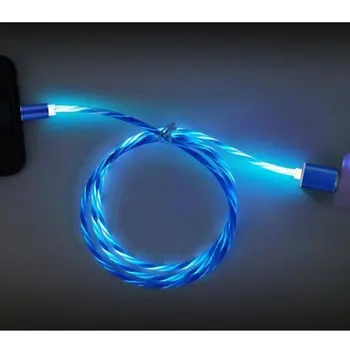 

Circular Magnetic Streamer Data Line Magical Glow Nighttime Mobile Phone Charging Cable For Android