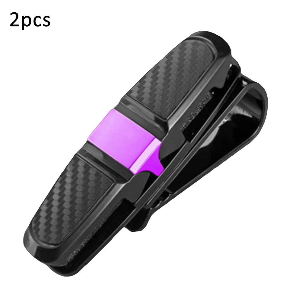 2Pcs Anti-slip Auto Glasses Sunglasses Holder Card Clip Home Office Car Gadgets