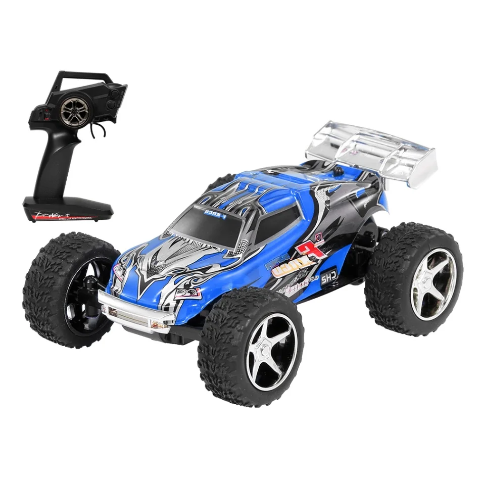 Wltoys 1/43 RC автомобиль 2,4 г Мини RC автомобиль Большой стопы 20 км/ч Высокая Скорость RC багажник Подарочные игрушки для Для детей мальчиков VS Wltoys 12428 - Цвет: Blue