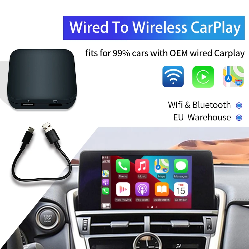Apple CarPlay Wireless Dongle Activator For BMW Ford Peugeot Hyundai 