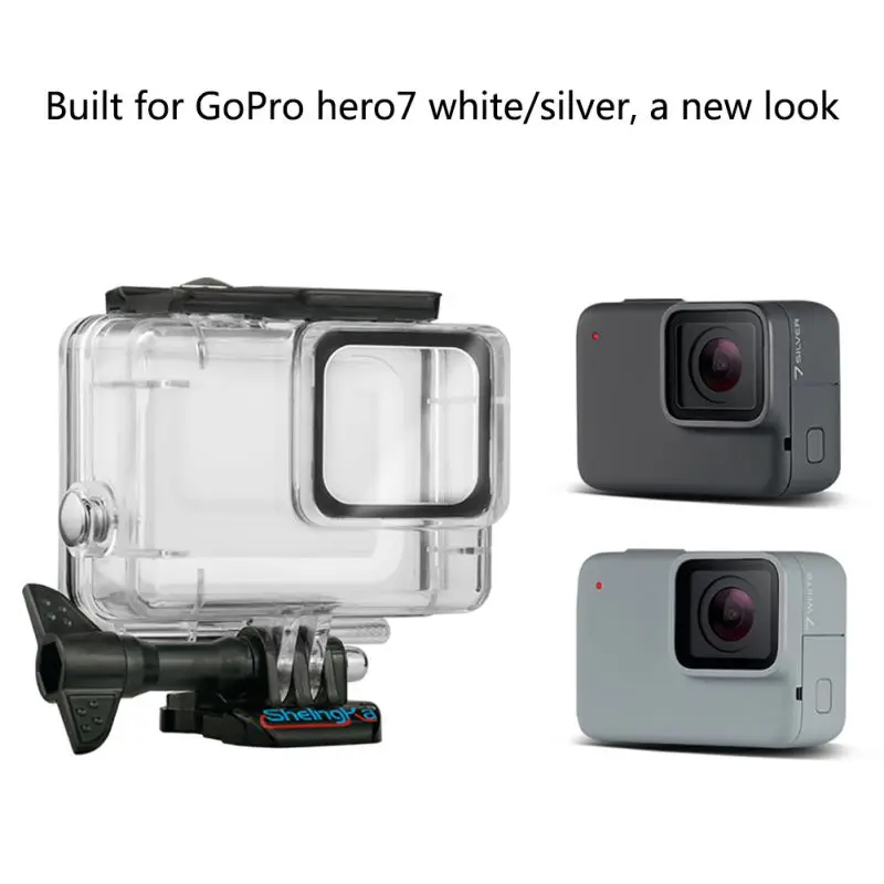 Водонепроницаемый чехол для Gopro hero7серебристый/белый Gopro hero7серебристый/белый специальный водонепроницаемый чехол Аксессуары для камеры бренд Sheingka