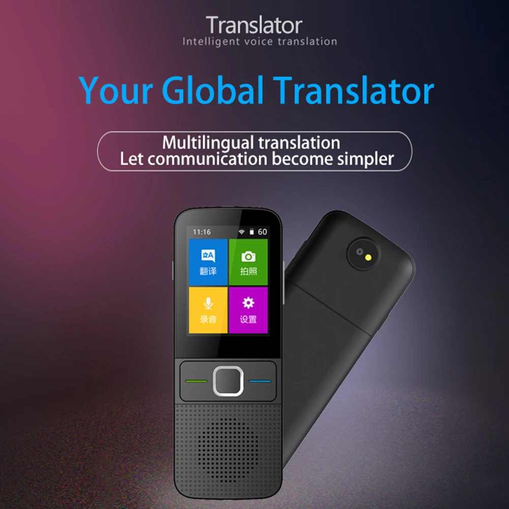 

Recording Photo Interpret Off Line Language Translator Smart Voice Portable Communication Travel Learning Instant Real Time WIFI