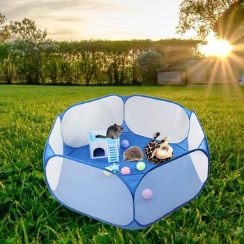 

Pet Cage Tent Playpen Breathable Small Animals Folding Portable Lightweight Fence for Hamster Hedgehog Puppy Cat Rabbit