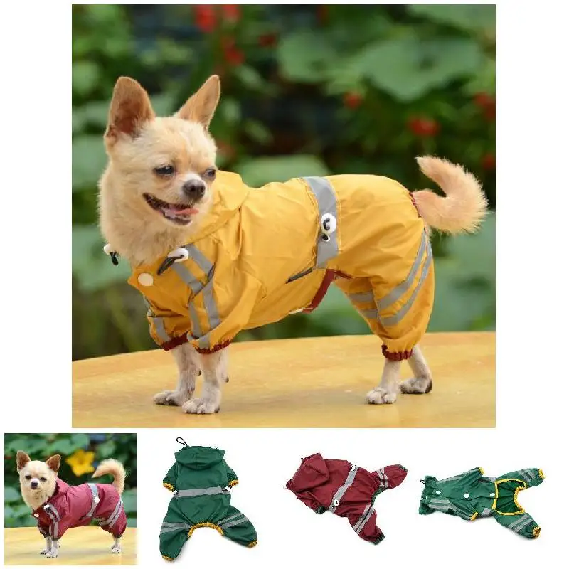 Одежда для щенков, собак, крутой Блестящий дождевик, бар, толстовка, водонепроницаемый дождь, красивые куртки пальто Верхняя одежда LE66