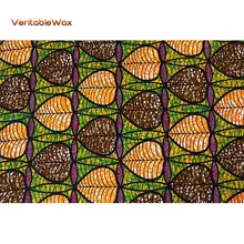 Африканский Анкара Африканский Воск Печать Ткань Хлопок veco-friendly настоящий голландский Печатный воск Лоскутная Ткань 24FS1067