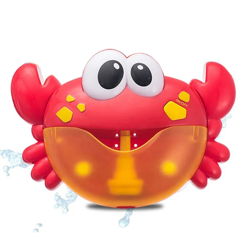 Напольная пузырчатая машина крабы и лягушка музыка детская игрушка для ванной мыло автоматическое устройство для мыльных пузырей детская игрушка для ванной для детей - Цвет: crab Without box