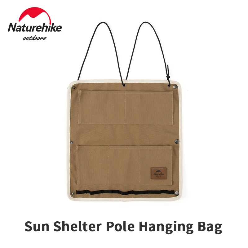Naturehike Camping Trolley Hanging Bag Multiple Pockets Portable Tableware Canvas Cloth Storage Bag Picnic Utensils Accessories