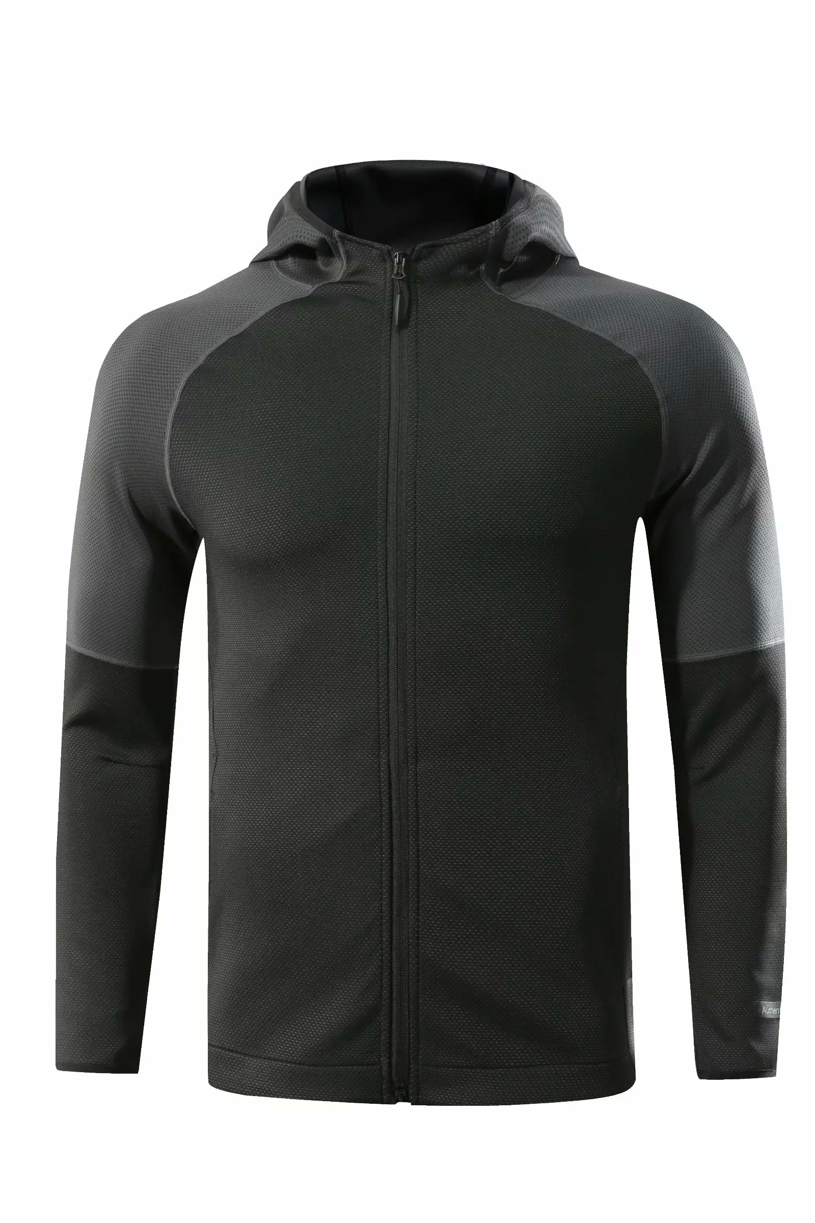 Long Sleeve Men's Sports & Fitness Zipper Hooded Jacket Men's Fitness