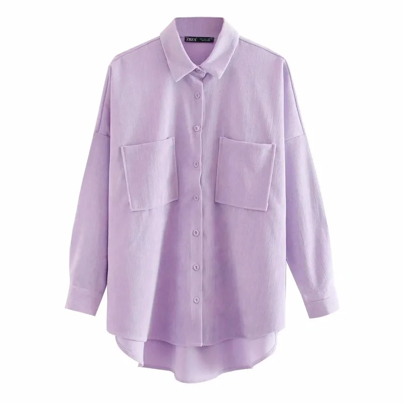 

2020 European and American early autumn new fashion all-match six-color corduroy loose shirt tops women fashionable all-match