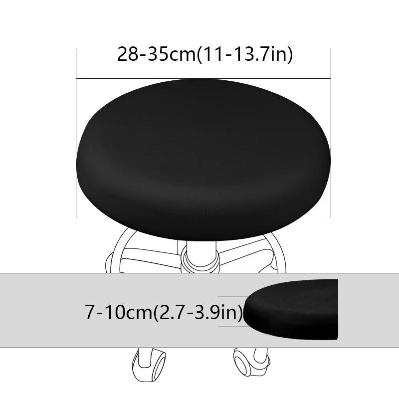 1 шт., полиэфирная ткань, круглый чехол на стул, водонепроницаемый, для обеденного кресла, чехлы на стулья для отеля, банкета, чехлы на сиденья, защита на стул