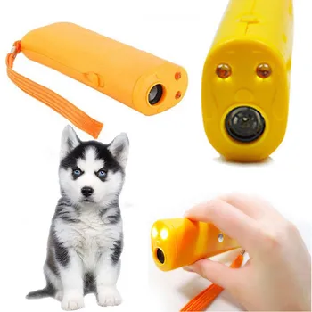 

3 in 1 Ultrasonic Dog Training Repeller Control Trainer Device Anti-barking Stop Bark Deterrents Dogs Pet Training Tool