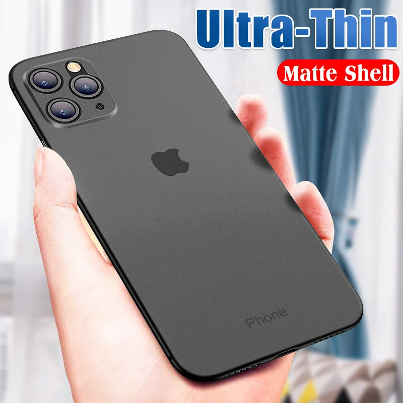 Ультратонкий матовый чехол 0 26 мм для IPhone XR XS Max X 8 7 6 6s Plus противоударный 12 mini 11 Pro SE