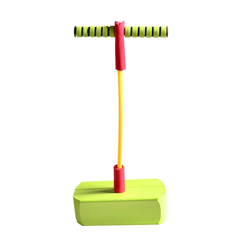 Фитнес Спорт безопасный забавная игрушка палка Прочный Пенопласт подарок для детей писк открытый Pogo джемпер интерактивные тренировки - Цвет: Зеленый