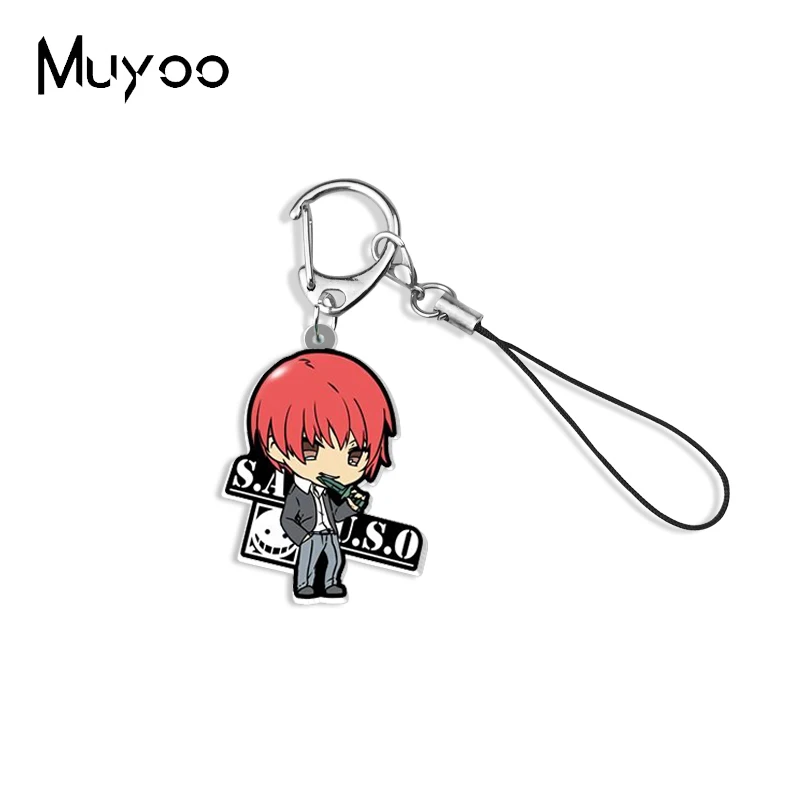 New Arrival Assassination Classroom Anime Korosensei Shiota Nagisa Akabane Karuma Tadaomi Kawaii Epoxy Acrylic Keychain