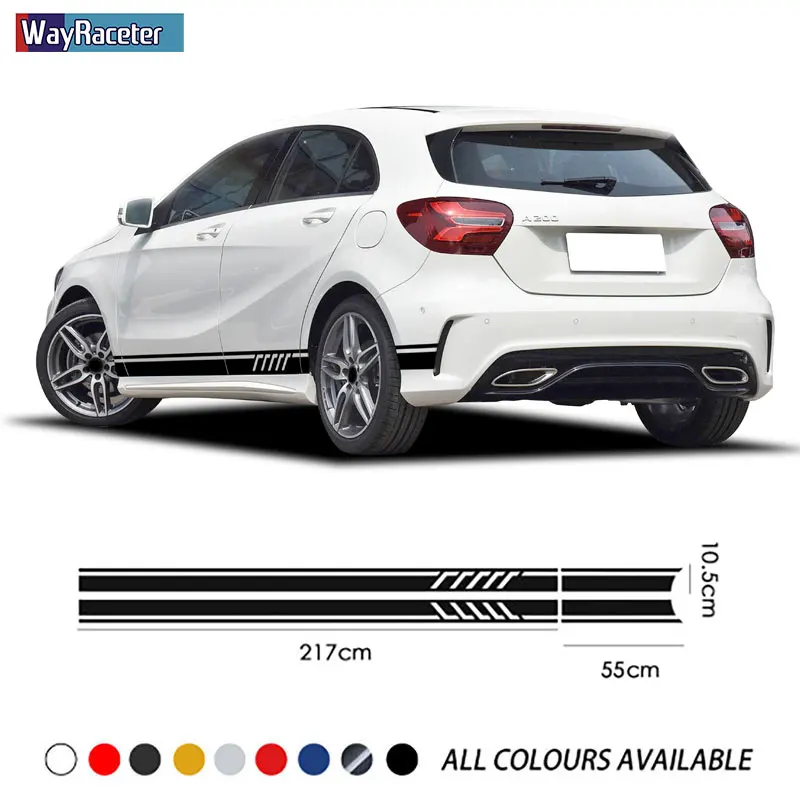 Стикеры в полоску на двери автомобиля для Mercedes Benz A Class A45 AMG W176 A35 W177 V177 X117 A250