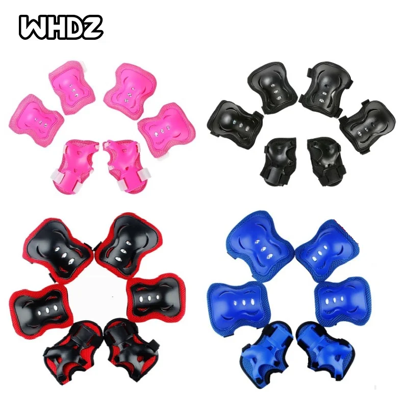 Engrosamiento 6 unids/set niños niño niña seguridad almohadilla para el codo establece niños ciclismo Skate bicicleta rodilleras protección guardia de seguridad Kit