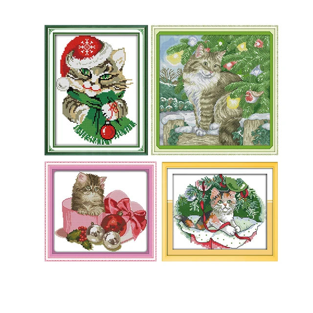 Cross Stitch Kits Christmas Free Pattern  Printed Cross Stitch Kits  Christmas - Cross-stitch - Aliexpress