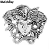 Wuli&baby Vintage Medusa Brooches Women Men 2-color Greek Mythology Snake Lady Figure Party Casual Brooch Pins Gifts ► Photo 3/4