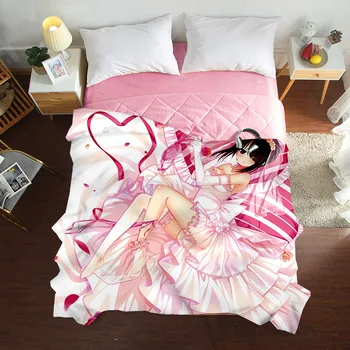 

Summer Cool Tencel Single Quilt Cover Cartoon Anime Girl Bedding Set Air Conditioner Silky and Comfortable Duvet Covers 12