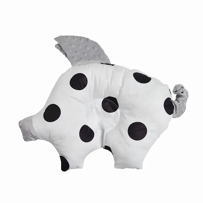 

Baby Bedding Sleep Pillow Cotton Velvet Cute Pig Shape Pillow Newborn Kids Chair Car Backrest Cushion Baby Correcting Head Shape