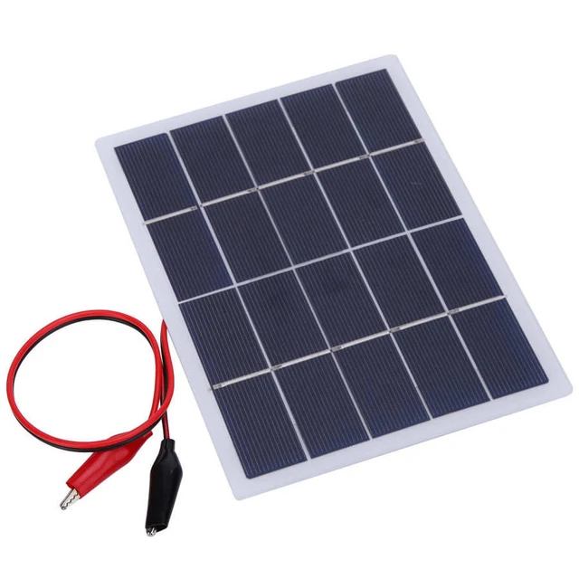 Mini Panel Solar, 3w 5v Kits Paneles Solares Silicio Policristalino a  Prueba Agua Bricolaje Tablero Laminado Smart Placa Batería Alta Tasa  Conversión