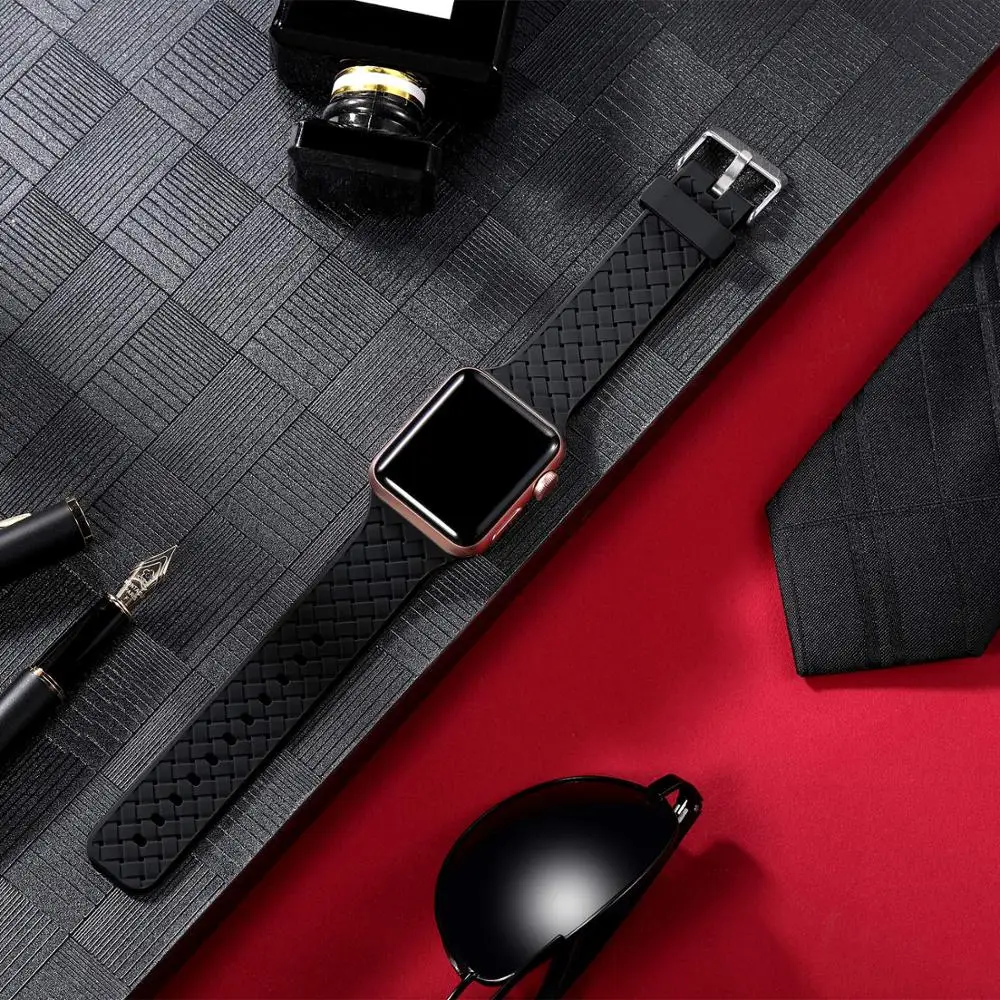 Силиконовый ремешок для apple watch 5 4 3 ремешок 44 мм 40 мм iwatch ремешок 5 42 мм 38 мм браслет pulseira correa ремешок для часов