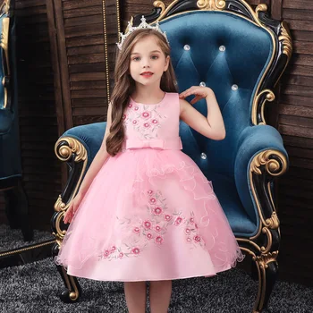 

2020 Girls' Children's Bow Princess Dress