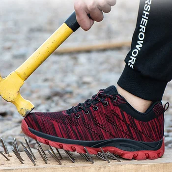 

2020 Work Safety Boot Steel Toe Safety Shoes Men Boots Anti-smashing Piercing Work Shoes Men's Sneakers Indestructible Shoes