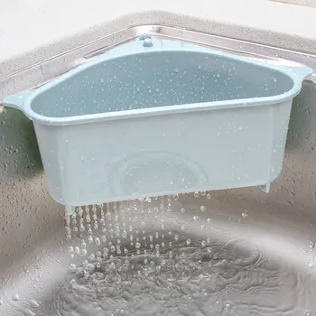 

Sink Filter Shelf Kitchen Triangular Sink Strainer Drain Fruit Vegetable Drainer Basket Suction Cup Sponge Rack Storage Tool