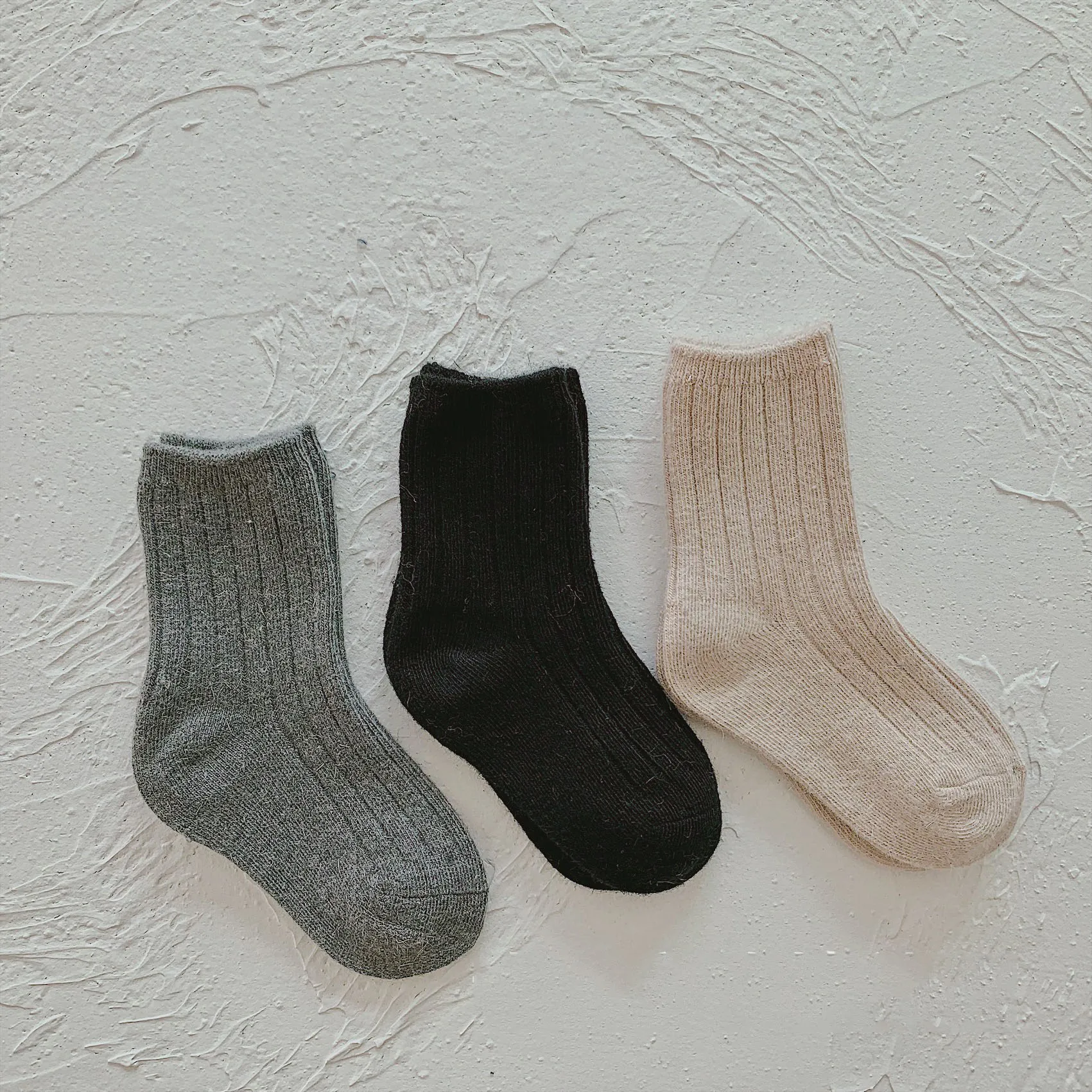 Baby Socks New Autumn Winter Wool Thick Warm Retro Wool Comfortable Baby Boy Girl Socks Children Solid Color Winter Socks