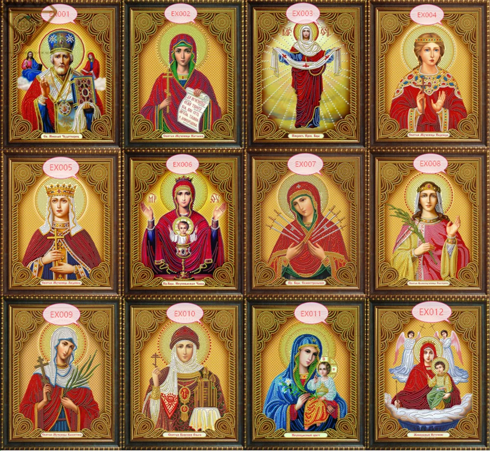 5d Diy Diamond Painting Cross Stitch Religious Icon Real Mosaic Embroidery Rhinestone Home Decoration Gift | Дом и сад
