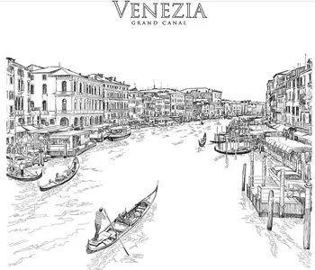 

CJSIR Custom Wallpaper European Hand Painted Venice City TV Background Wall Living Room Bedroom Murals 3d Wallpaper Photo Decor