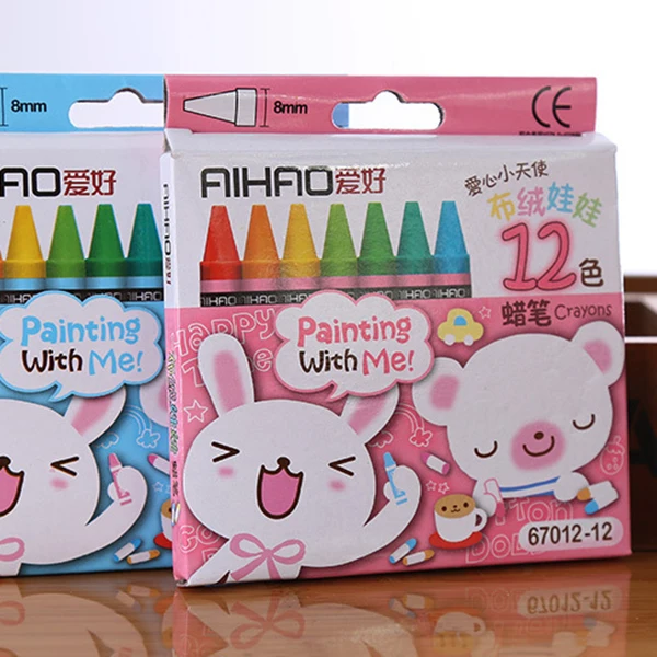 Creative Cartoon Non-Toxic Crayon Oil Painting Stick Kids Student Pastel Pencils for Drawing(Random packaging color