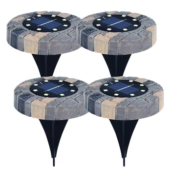 

4Pcs 8LED Solar Buried Stair Lights Under Ground Lamp Outdoor Pathway Garden Solar Power LED Waterproof Easy Installation