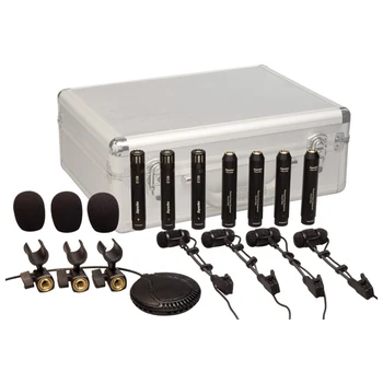 

Microphones Set Drk681 Top Quality Drum Kit Drum Condenser Microphone 8 Pieces Including Clips