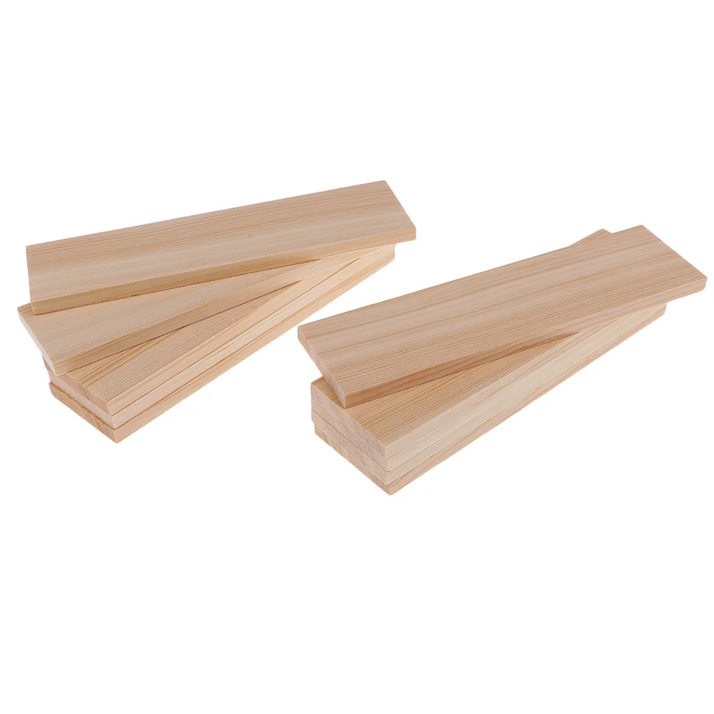 10X Wooden 150x40x6mm Unfinished Pine Wood Craft For Crafting Modeling DIY | Дом и сад