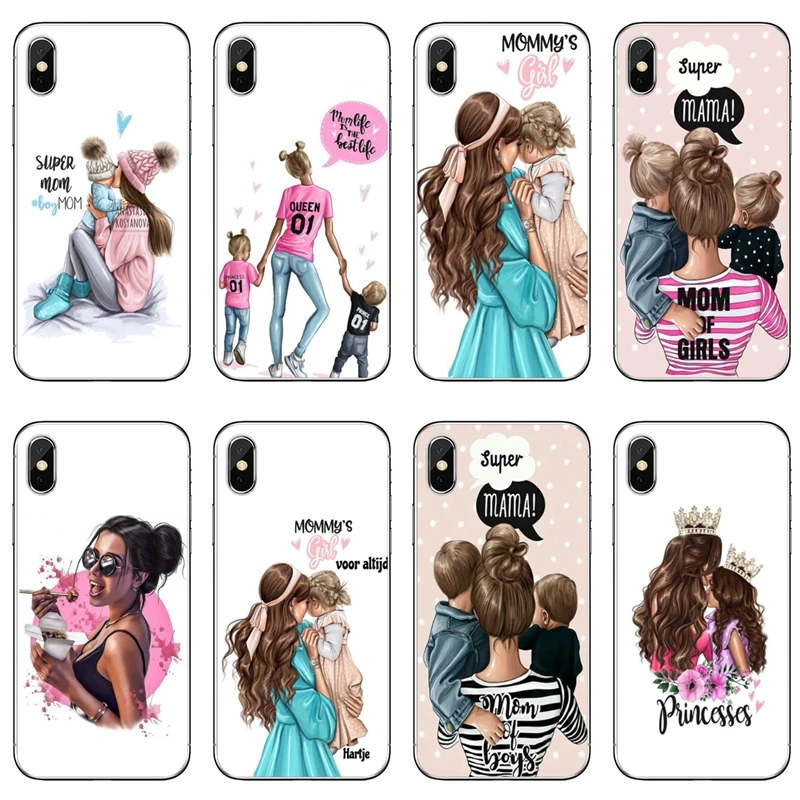 

baby Mama Super Mom Girl For Samsung Galaxy A10 A30 A40 A50 A60 A70 A6s A8 A9s J4 J6 Prime Plus 2018 cover case