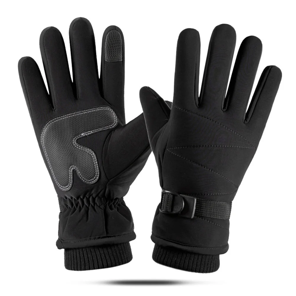 

Riding Gloves Ski Snowboarding Winter Free Size Polyester brazing Black