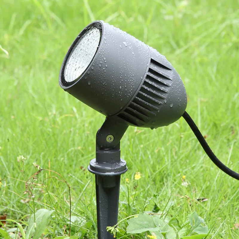 DC12V  Aluminum LED Garden Lawn Lamp 4W 10W 12W 220V 110V Outdoor LED Spike Lamp Path Landscape Waterproof Spot Light