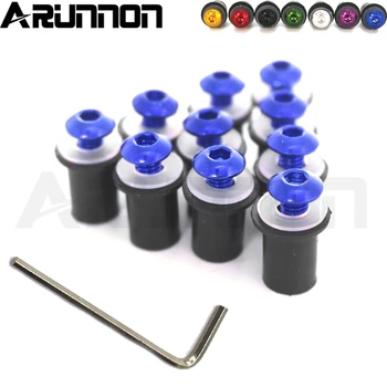 

For BMW S1000RR S1000R HP4 S1000XR S1000 RR S1000 XR F800R Motorcycle Windshield Bolts Screw Nut Fastener Kit M5 5mm 10PCS